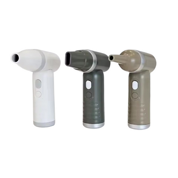 VMIDirect mini turbo fan set in white, dark gray, and olive green with ergonomic design for portable cooling