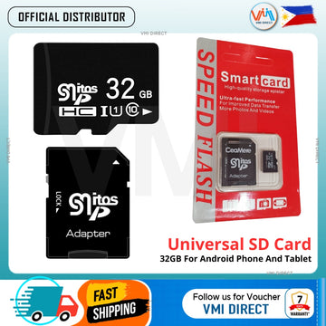 VMIDirect High-Speed Flash Memory 32GB SD Card for Android phones and tablets with adapter