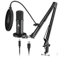 VMIDirect USB Microphone with Adjustable Stand and Pop Filter for Clear Audio Recording