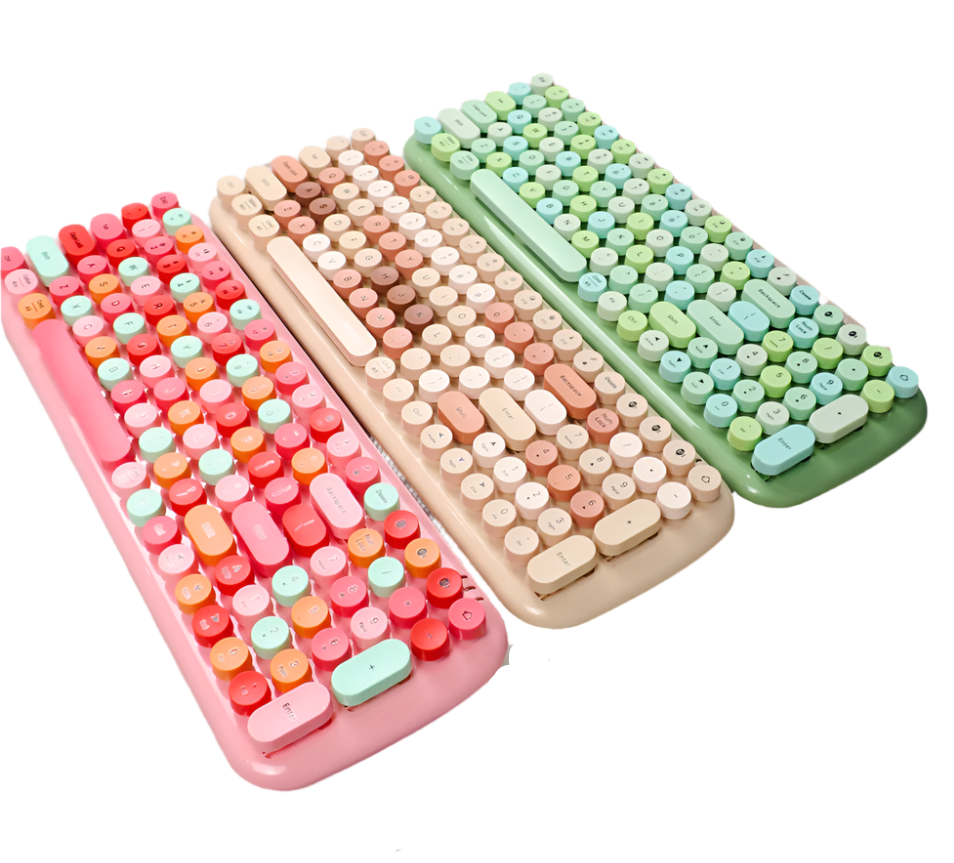 VMIDirect Mofii Candy BT keyboard for IOS and Android in pastel pink, beige, and green color options