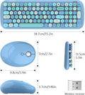 Mofii Candy XR wireless keyboard and mouse combo in blue with round keys and compact wireless mouse