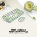 Mofii Honey PLUS gaming keyboard set in green mix color with matching mouse