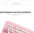 Mofii Honey PLUS gaming keyboard set in pink with hexagonal keycaps supporting TV and computer switch