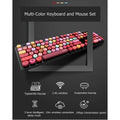 Mofii Sweet Mixed 2.4G keyboard for PC with multi-color typewriter style keys and wireless mouse