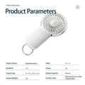 VMIDirect Handheld Mini Fan, a portable fan in matcha green and ivory white for on-the-go cooling