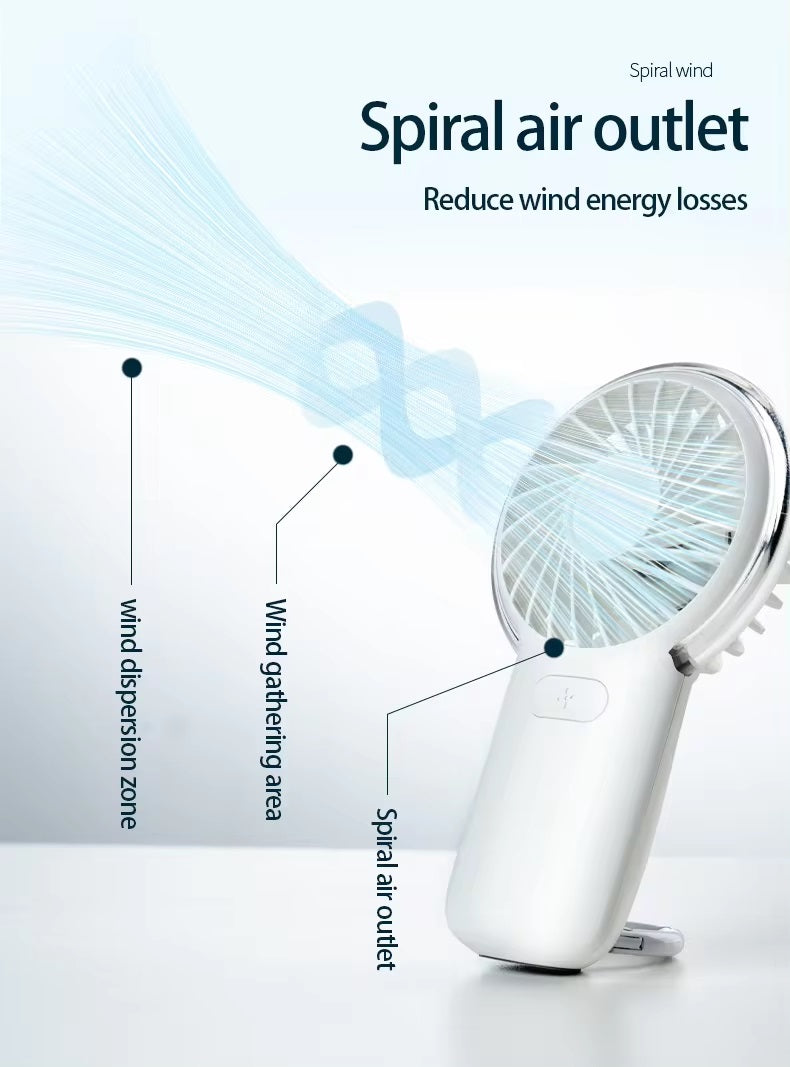 VMIDirect Portable Fan with Spiral Air Outlet for Enhanced Airflow and Reduced Energy Loss