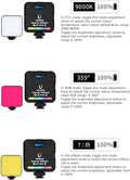 VMIDirect Multifunctional Magnetic RGB Video Light with adjustable brightness and color temperature settings