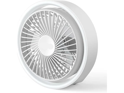 3Life N601 USB Desk Fan with LED Light Battery Fan Quiet Portable Table Fan3 Speeds Ceiling Fan