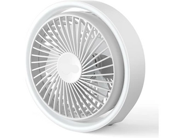 3Life N601 USB Desk Fan with LED Light Battery Fan Quiet Portable Table Fan3 Speeds Ceiling Fan
