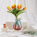 Natural Stone Props displayed with a decorative vase and colorful artificial tulips for photo styling