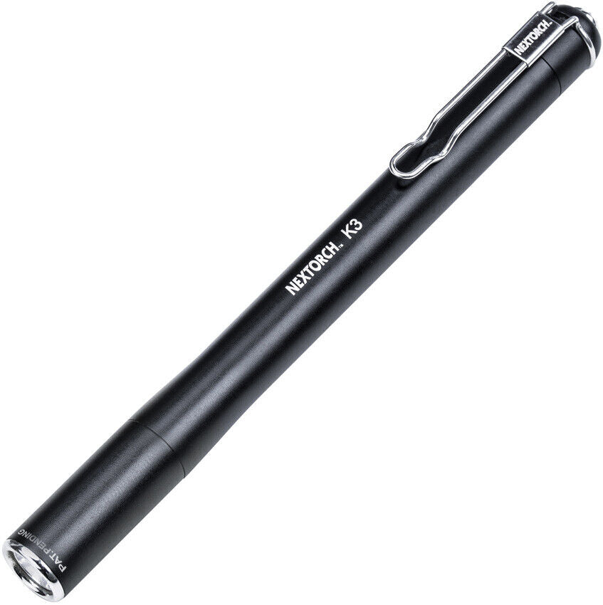 VMIDirect Pocket-Sized LED Penlight in Black with a Durable Aluminum Body and Pocket Clip