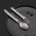 VMIDirect Cutlery Set Fork and Spoon in sleek stainless steel design on a black plate