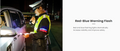 Flashing Safety Slap Bracelet for emergency lighting with red and blue warning lights for enhanced visibility