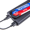 VMIDirect Flashing Safety Slap Bracelet in red and blue design for emergency lighting use