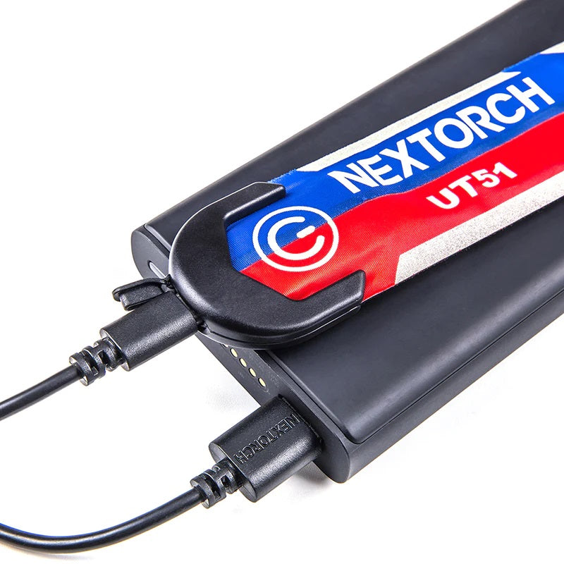 VMIDirect Flashing Safety Slap Bracelet in red and blue design for emergency lighting use