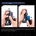 Detachable VMIDirect Tactical Flashlight Holster for easy holder and belt mount adjustment