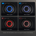 Battery level indicators for VMIDirect Tactical LED Flashlight Rechargeable showing blue and red lights