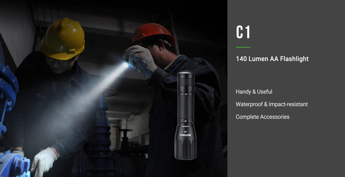 VMIDirect Tactical Waterproof Rechargeable Flashlight with 140 lumens for versatile use