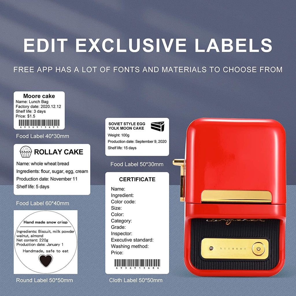 White Thermal Label Stickers with various label designs for personalized organization and labeling