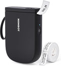 VMIDirect Portable Bluetooth Label Printer in sleek black design with label roll for easy printing