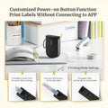 VMIDirect Portable Bluetooth Label Printer with customizable power-on button for efficient labeling