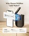 Portable Bluetooth Label Printer with smartphone integration and automatic identification features