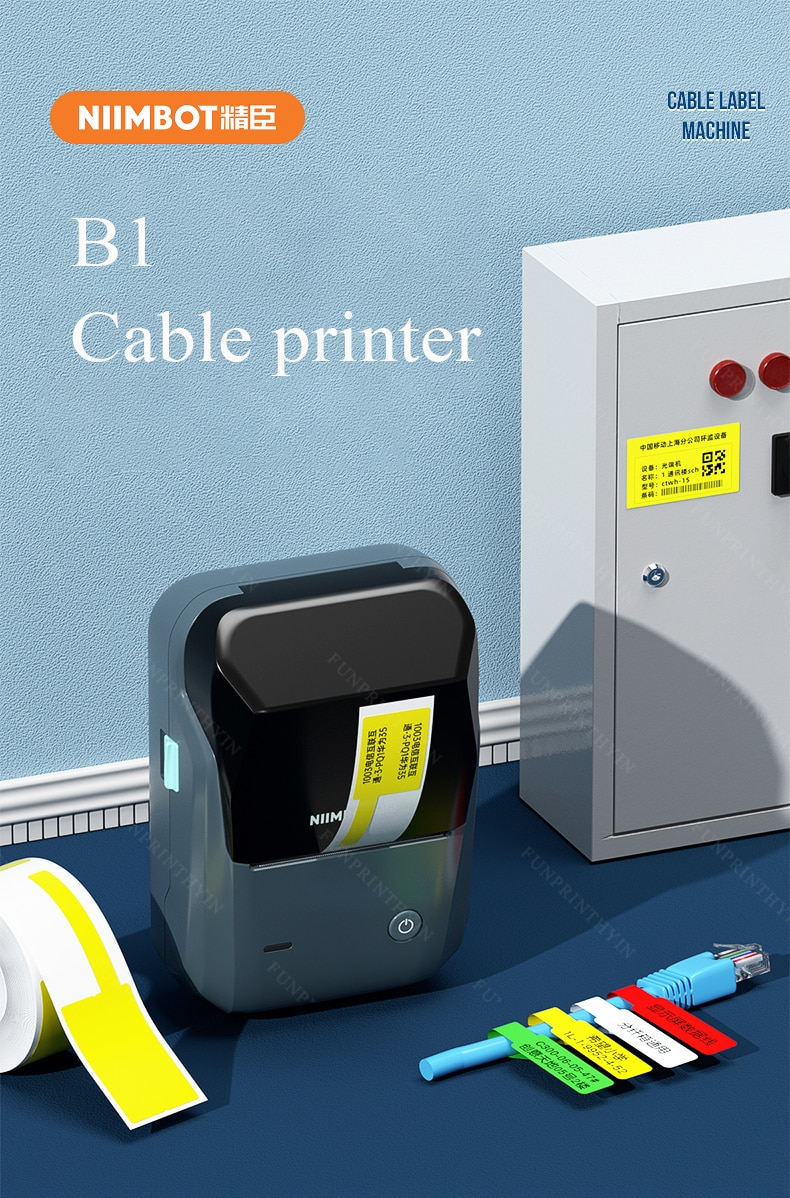 VMIDirect Portable Bluetooth Thermal Label Printer for easy labeling of cables and wires