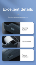 Portable Bluetooth Thermal Label Printer with opening button, sliding plate, and Type-C interface for easy use