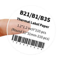 VMIDirect Thermal Label Stickers Patterned on Round Label Paper, 1.2 inch, 210 pieces