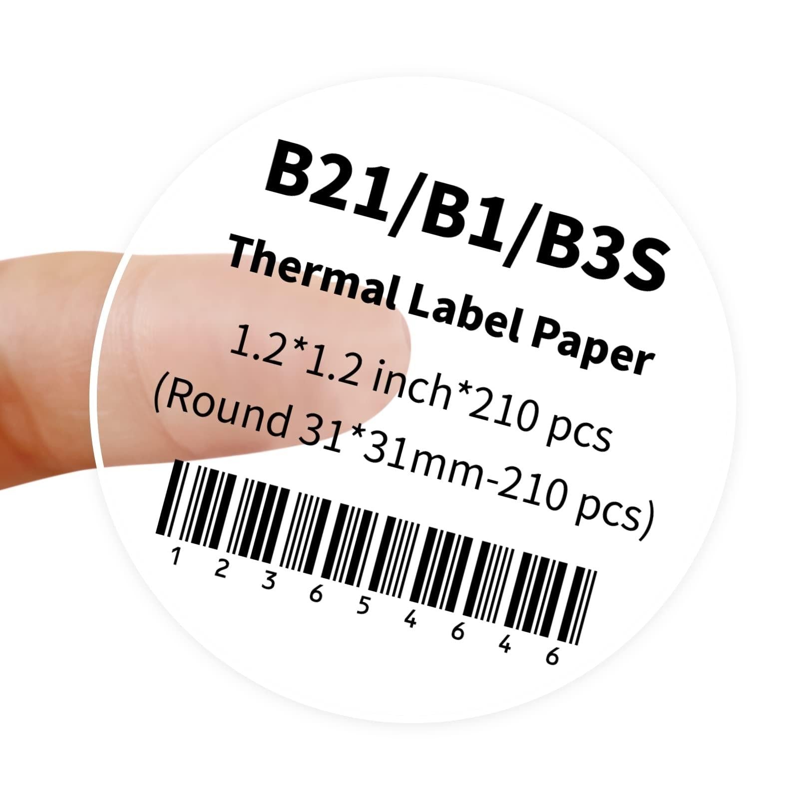 VMIDirect Thermal Label Stickers Patterned on Round Label Paper, 1.2 inch, 210 pieces