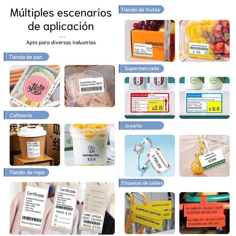 Various applications of Thermal Label Stickers Patterned in retail and food service settings