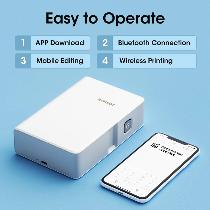 VMIDirect Thermal Transfer Label Printer Maker with Bluetooth, Mobile Editing, and Wireless Printing features