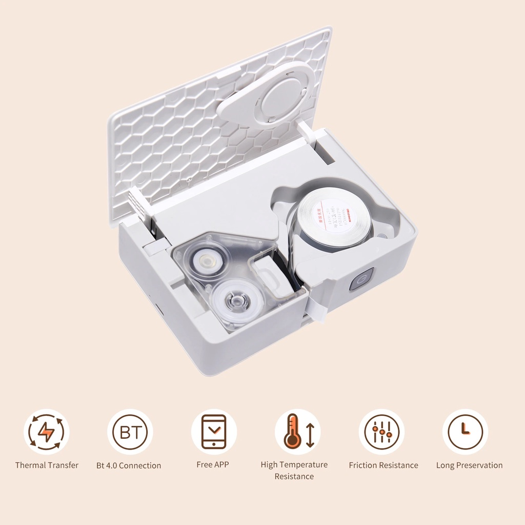VMIDirect Thermal Transfer Label Printer Maker with Bluetooth Connection and Free App for Easy Use