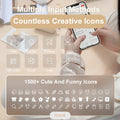User interface showing various input methods for Waterproof Oil-Proof Thermal Label Stickers with creative icons