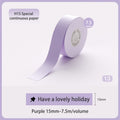Purple 15mm Continuous Paper Roll for Printing Waterproof Oil-Proof Thermal Label Stickers
