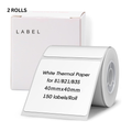 VMIDirect White Thermal Label Stickers in 40mmx40mm size with 150 labels per roll