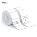 Two Rolls of White Thermal Label Stickers for gift labeling and shipping needs