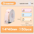 VMIDirect Thermal Transfer Label Stickers on a roll with cute designs, 14x40mm, 150 pieces per roll