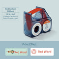 VMIDirect Thermal Transfer Label with Red Carbon Ribbon for Clear Print Effects