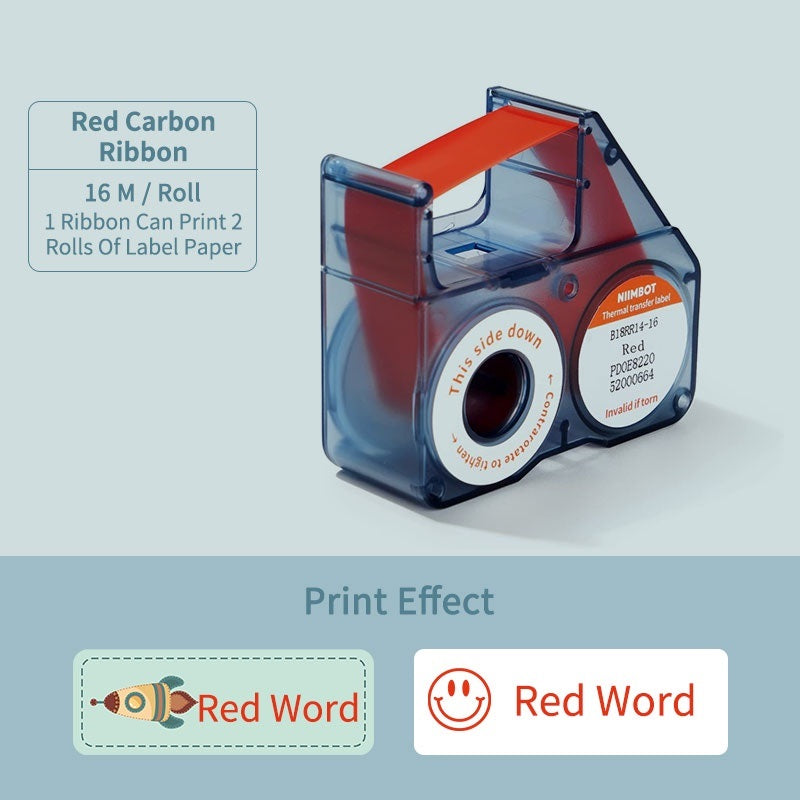 VMIDirect Thermal Transfer Label with Red Carbon Ribbon for Clear Print Effects