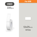VMIDirect Thermal Transfer Label Stickers in White, 12x25mm size with 220 pieces per roll