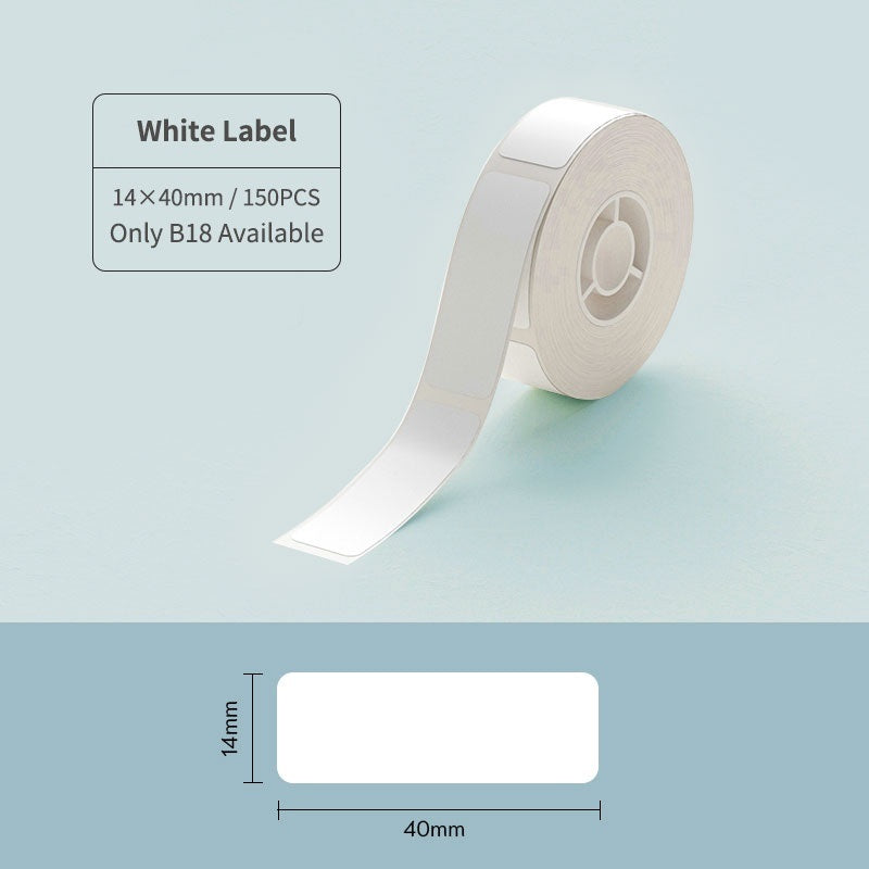 VMIDirect White Thermal Transfer Label Stickers on a Roll, 14x40mm, 150PCS for Easy Labeling