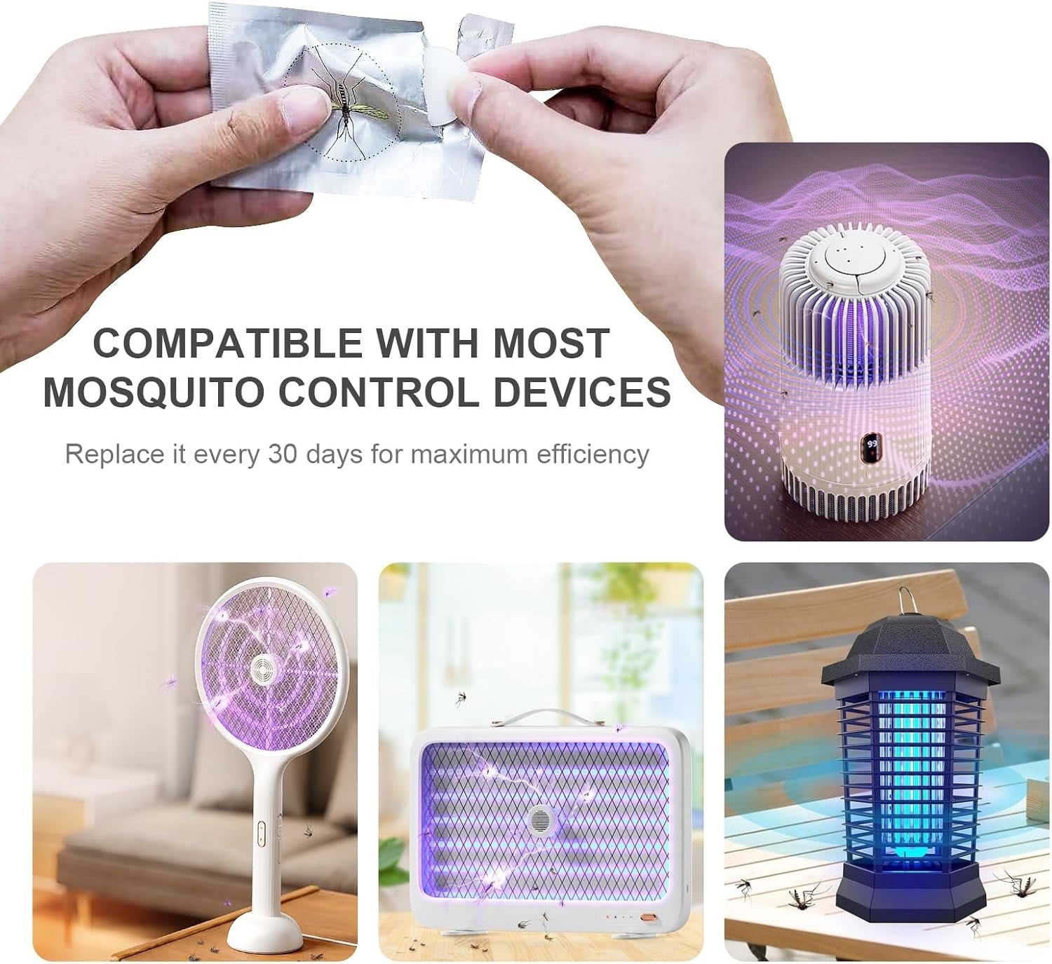 Insect Swatter with Octenol mosquito attractant for enhanced mosquito capture