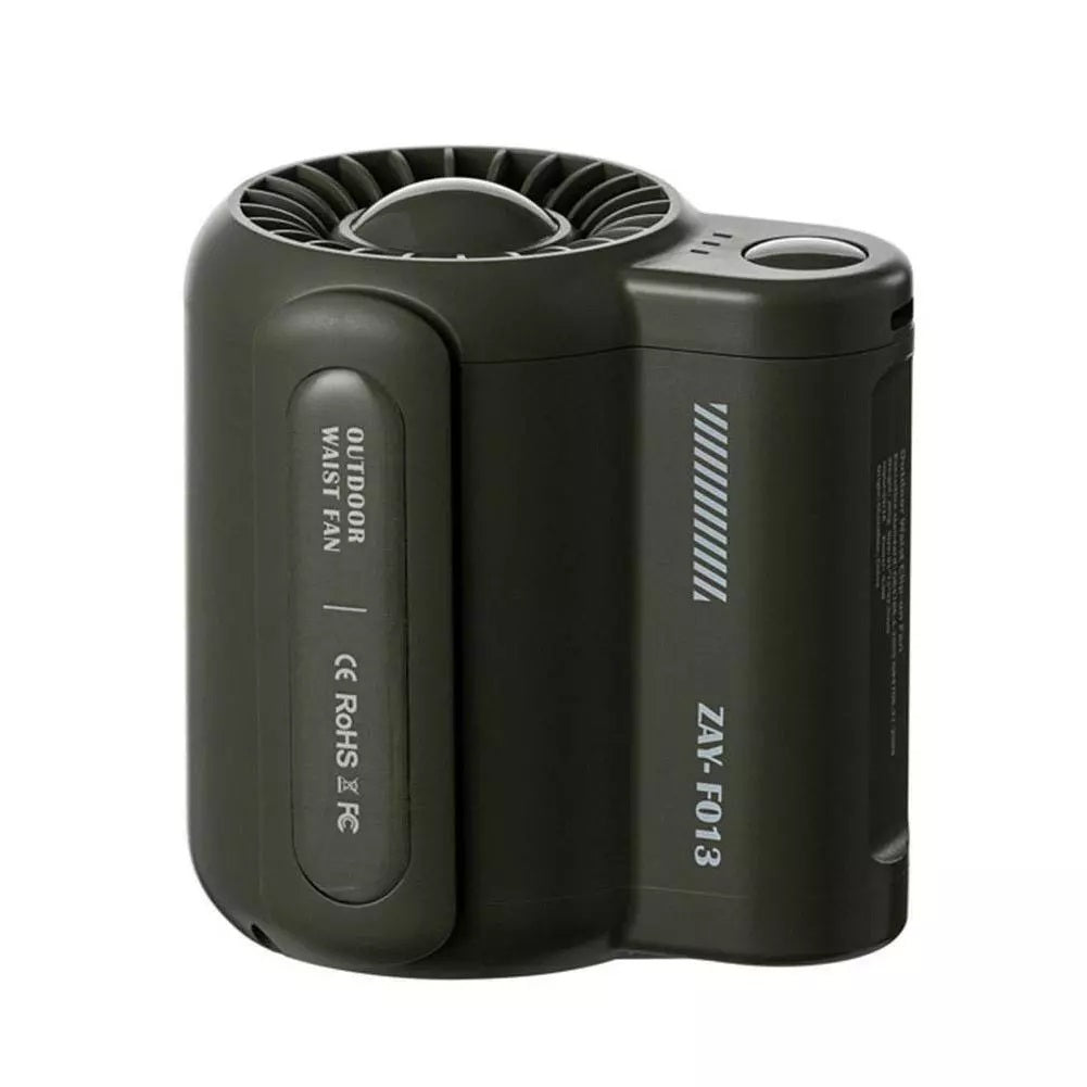 VMIDirect Outdoor Waist Clip Fan in Black for Hands-Free Cooling on the Go