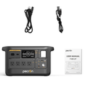 Portable power station with multiple outlets and user manual for outdoor use
