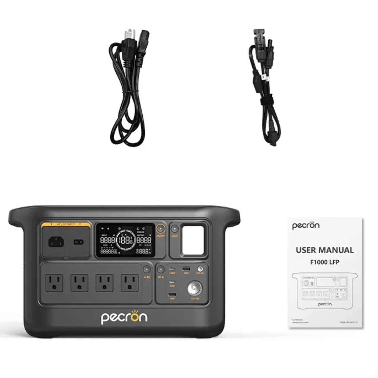Portable power station with multiple outlets and user manual for outdoor use