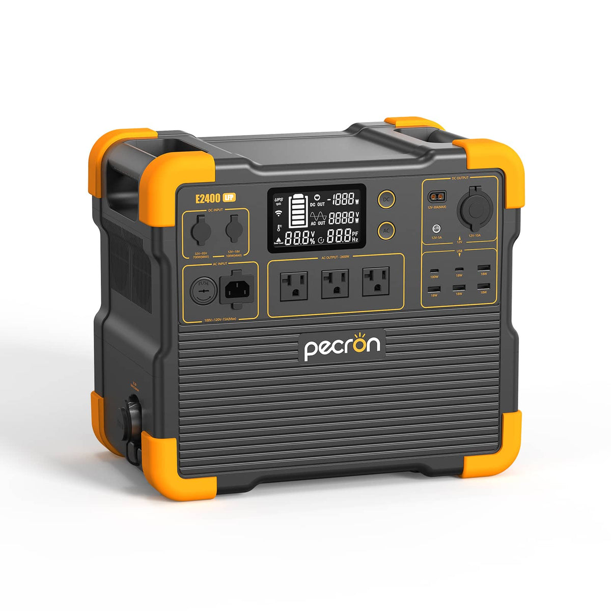 VMIDirect Portable Power Station E2400 with multiple outlets and digital display for outdoor and emergency use