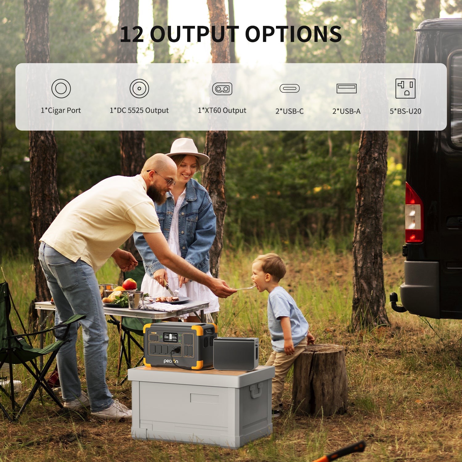 VMIDirect portable power station with multiple output options for outdoor families and camping