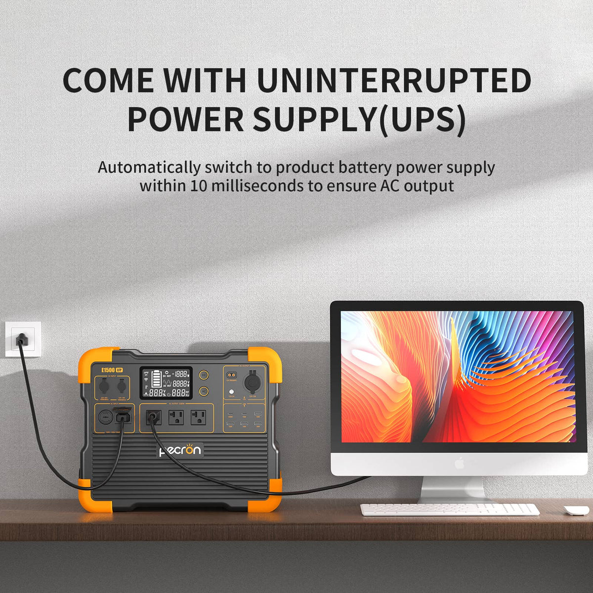 VMIDirect portable power station with UPS feature and multiple outlets for reliable power supply