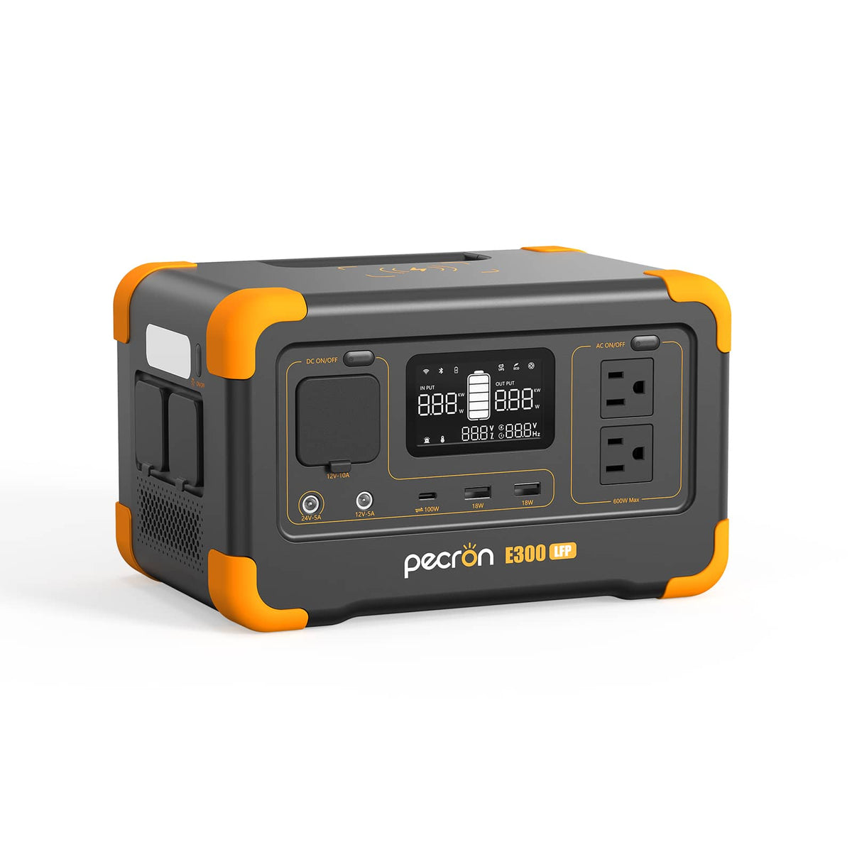 VMIDirect Pecron E300 Portable Power Station with dual AC outlets and LCD display